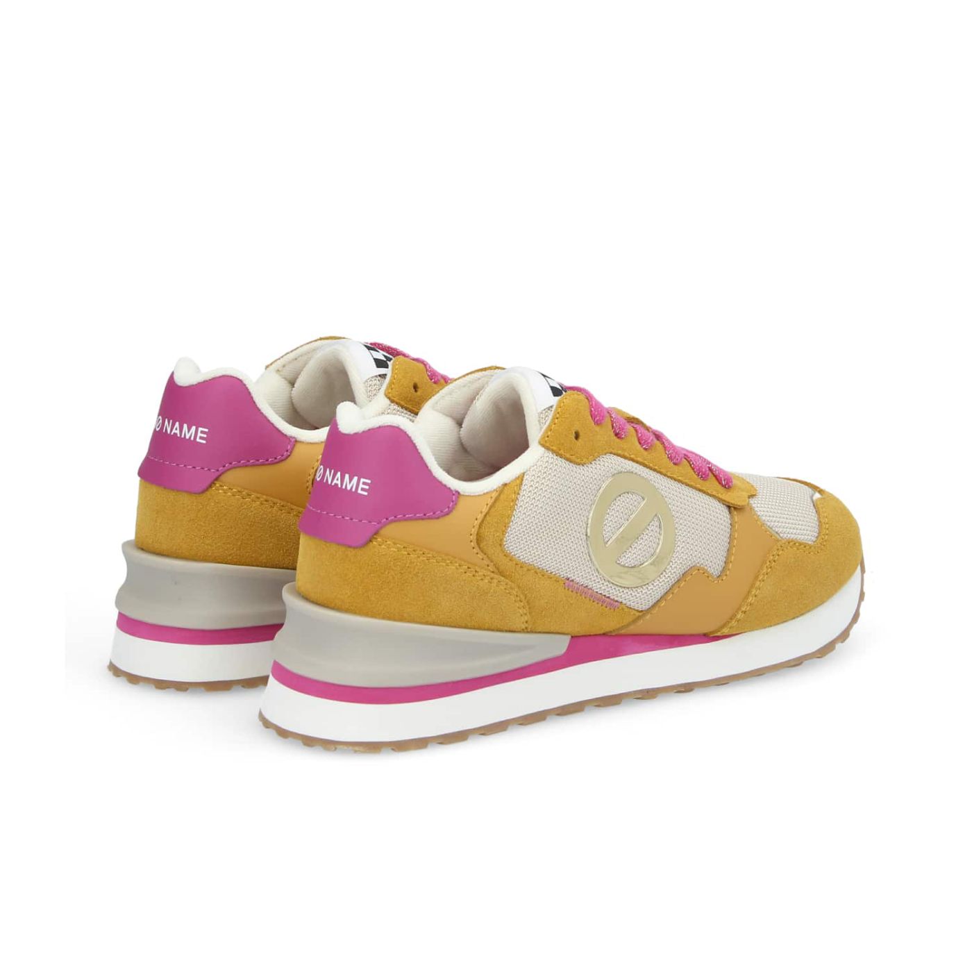 TOVA RUNNER W  -  SUEDE/KNIT/NAP.  - GIALLO MAIS/SABBIA/ROSA/